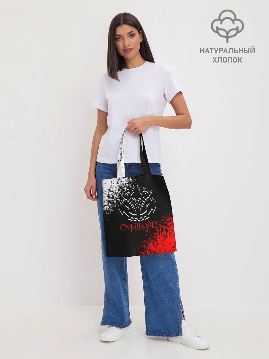 Шоппер база / Оверлорд лого краснобелый