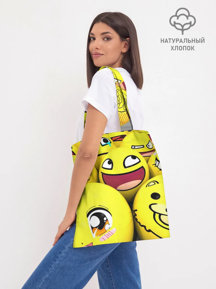 Шоппер база / ЖЕЛТЫЕ СМАЙЛИКИ