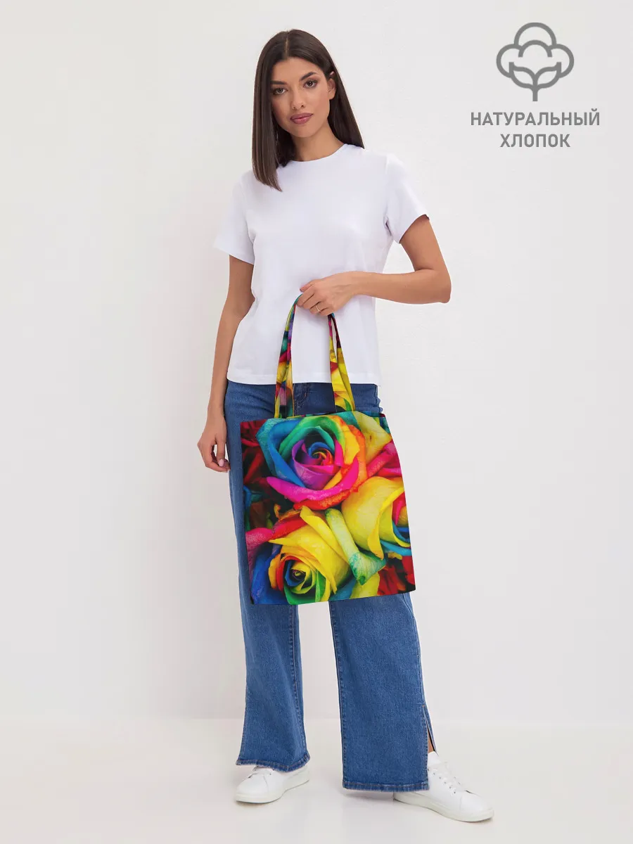 Шоппер база / Разноцветные розы