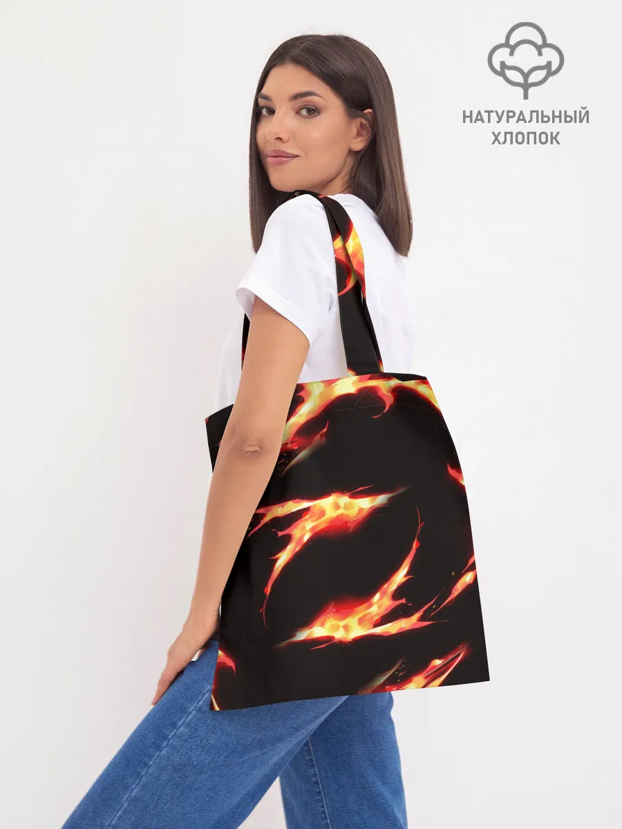 Шоппер база / Kimetsu no Yaiba пламенный узор