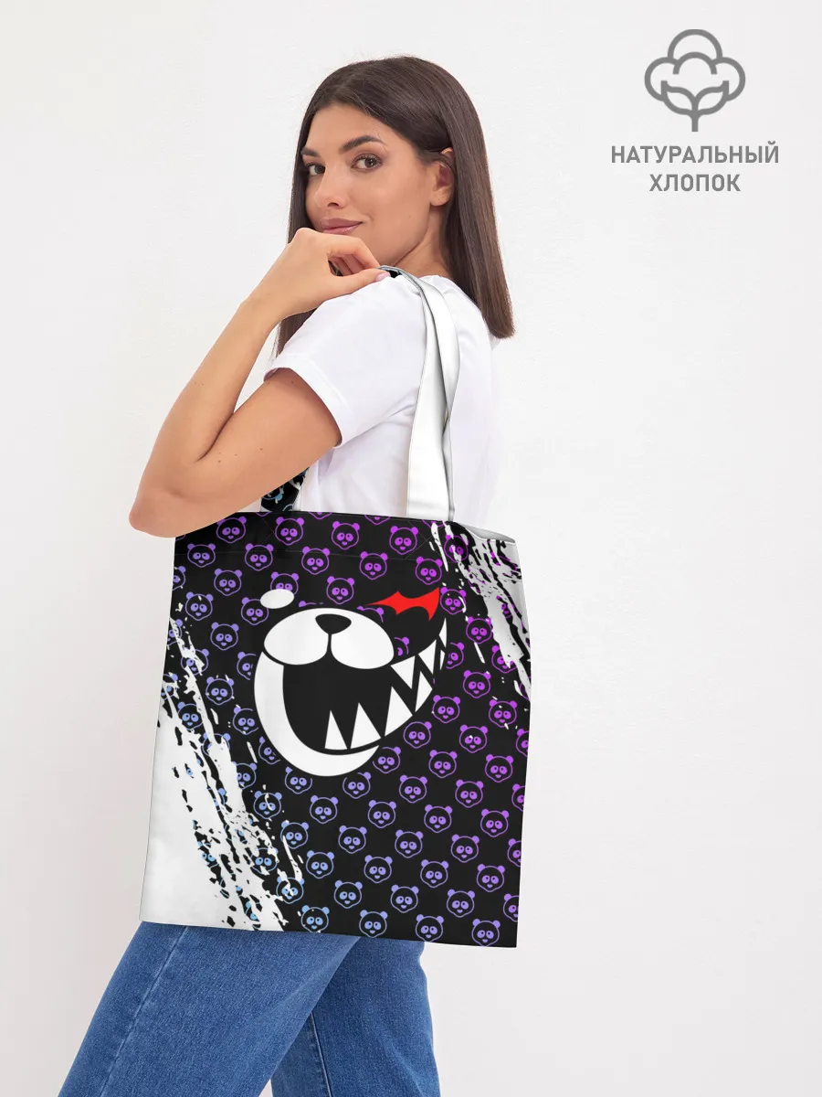 Шоппер база / Монокума на фиолетовом паттерне