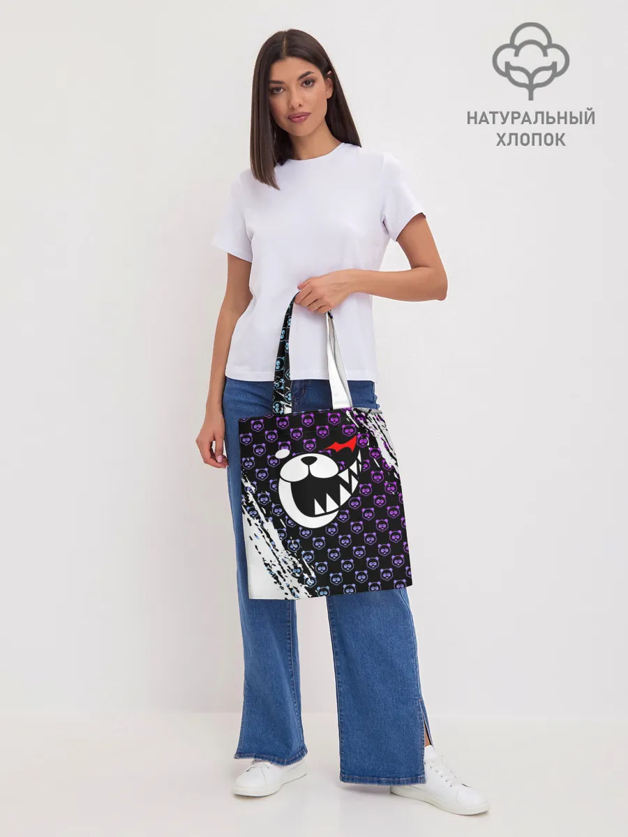 Шоппер база / Монокума на фиолетовом паттерне