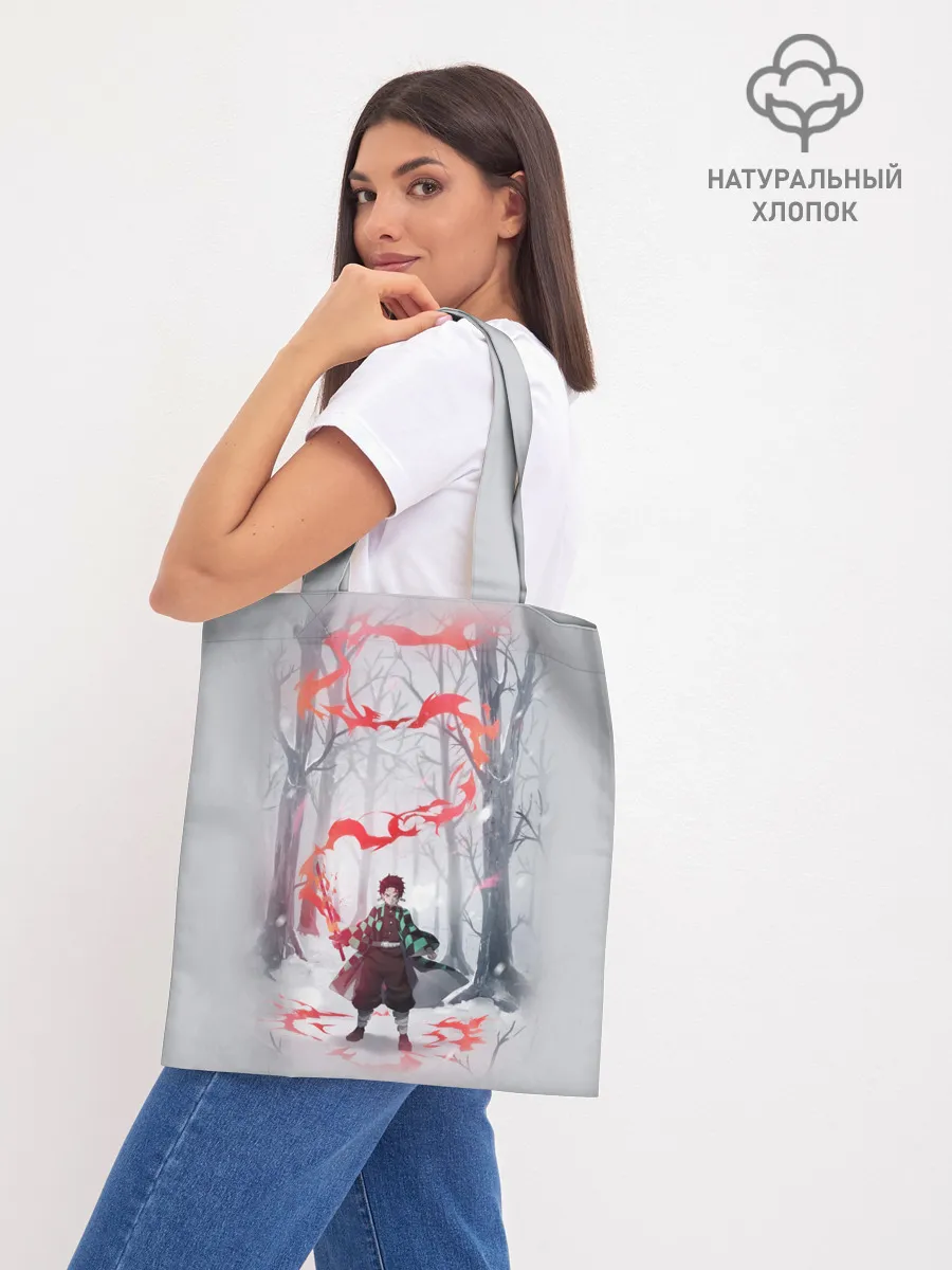 Шоппер база / KIMETSU NO YAIBA красный след