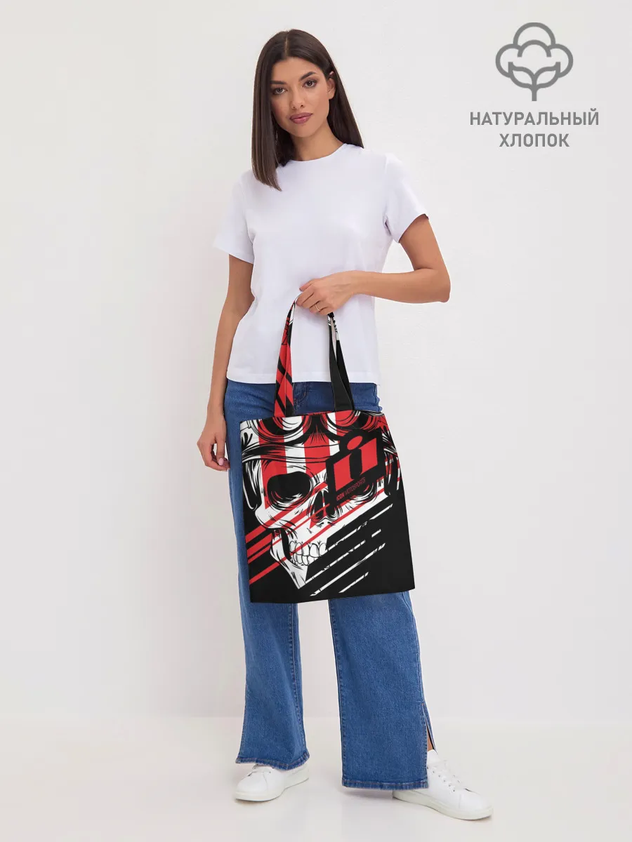 Шоппер база / Череп Icon красный