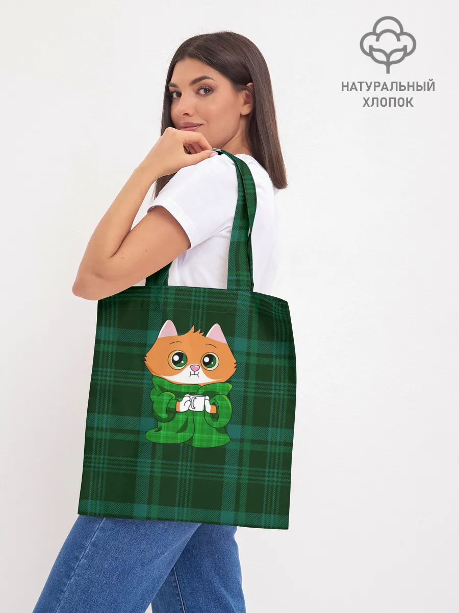 Шоппер база / Котёнок в пледе