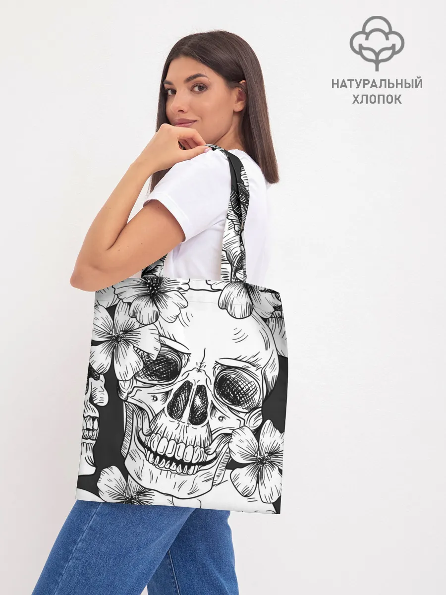 Шоппер база / Цветочный череп