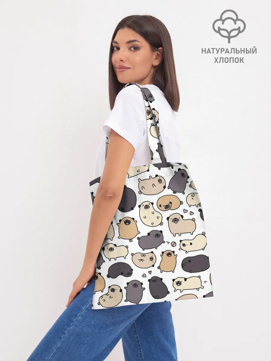 Шоппер база / Милые мопсы