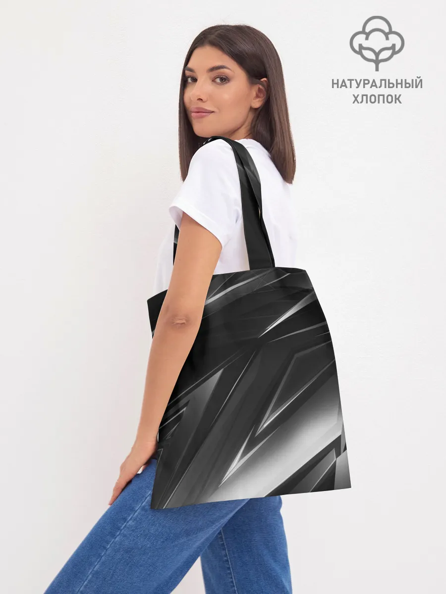 Шоппер база / GEOMETRY STRIPES BLACK & WHITE