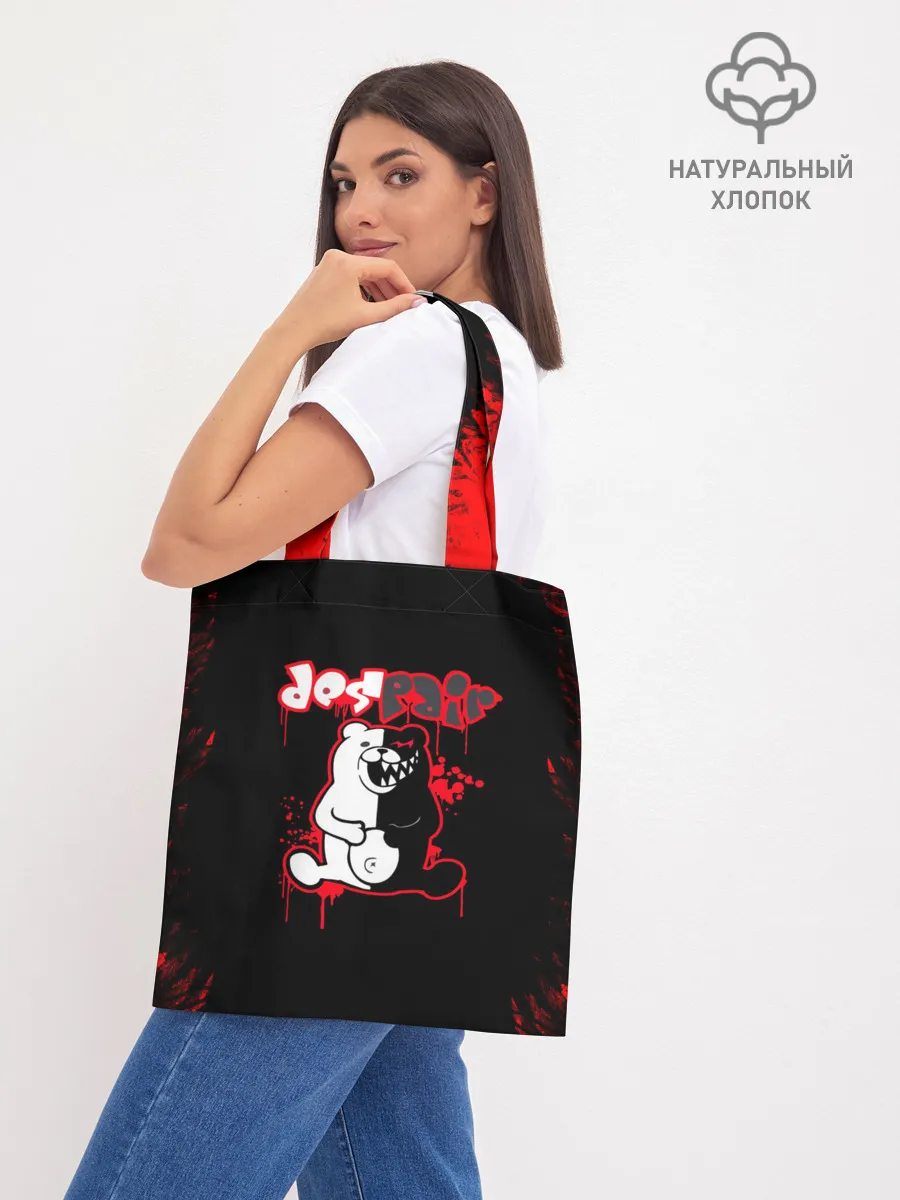 Шоппер база / monokuma красные потертости