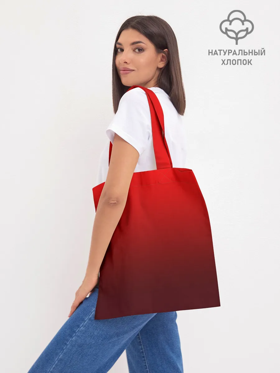 Шоппер база / monokuma на красном градиенте