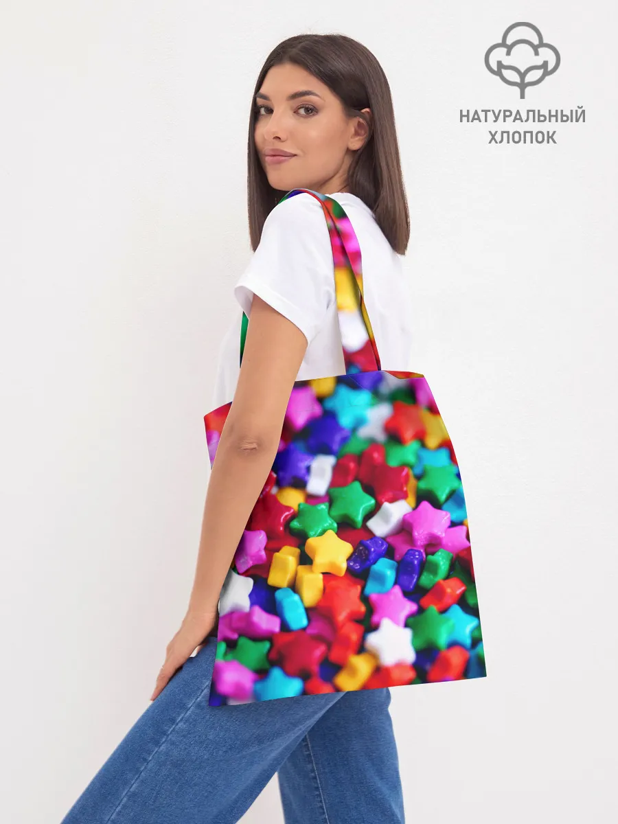 Шоппер база / Разноцветные звездочки звезды