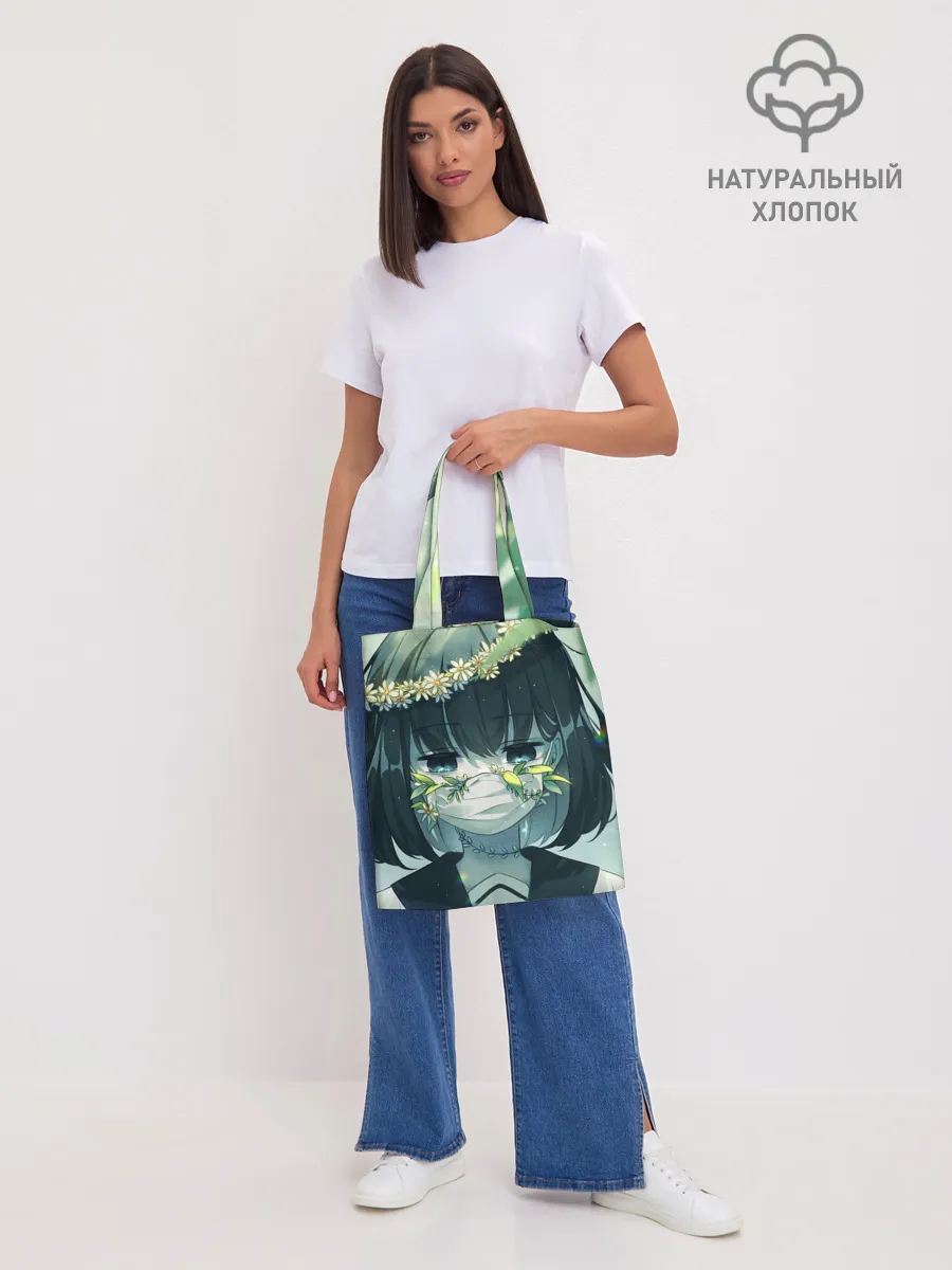 Шоппер база / аниме школьница маска цветы