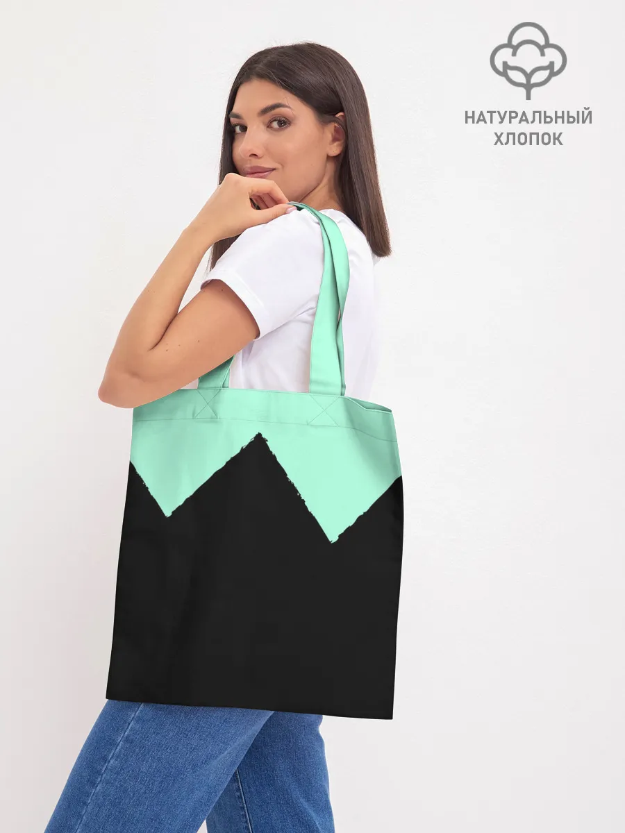 Шоппер база / неровные зубья черный мятный