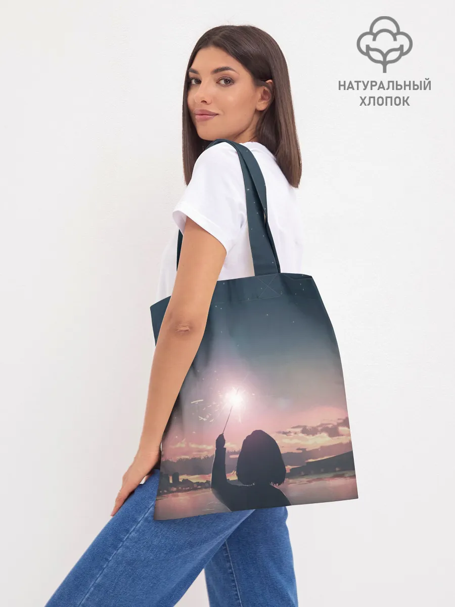 Шоппер база / девушка свечение волшебство