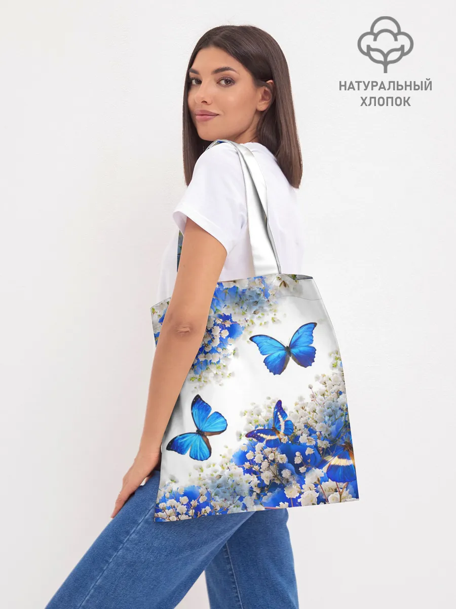 Шоппер база / Butterfly | Blue White