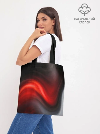 Шоппер база / BLACK RED WAVES | АБСТРАКЦИЯ