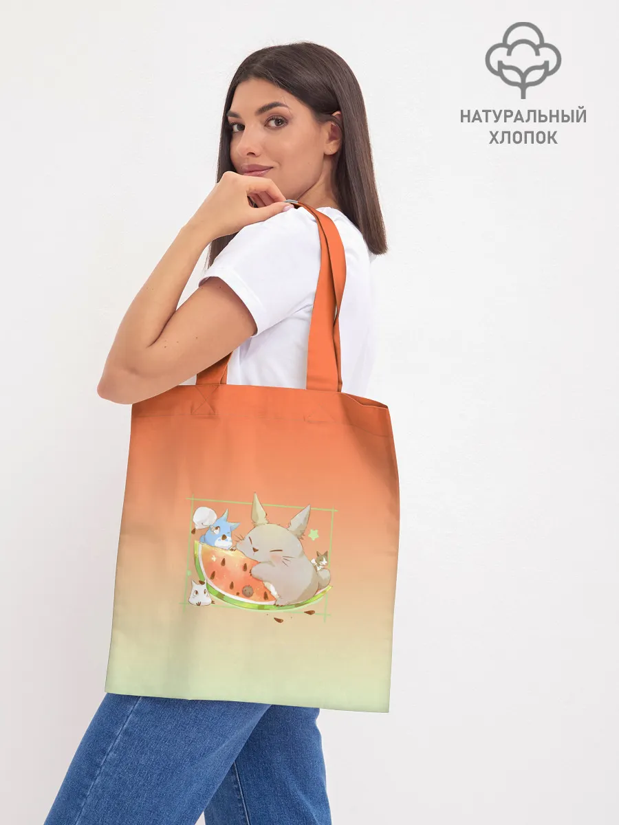 Шоппер база / Семейство Тоторо ест арбуз