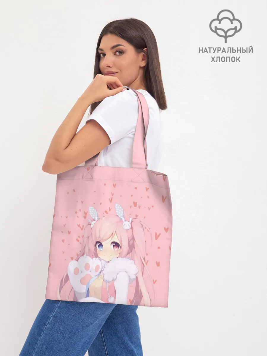 Шоппер база / Catgirl pink