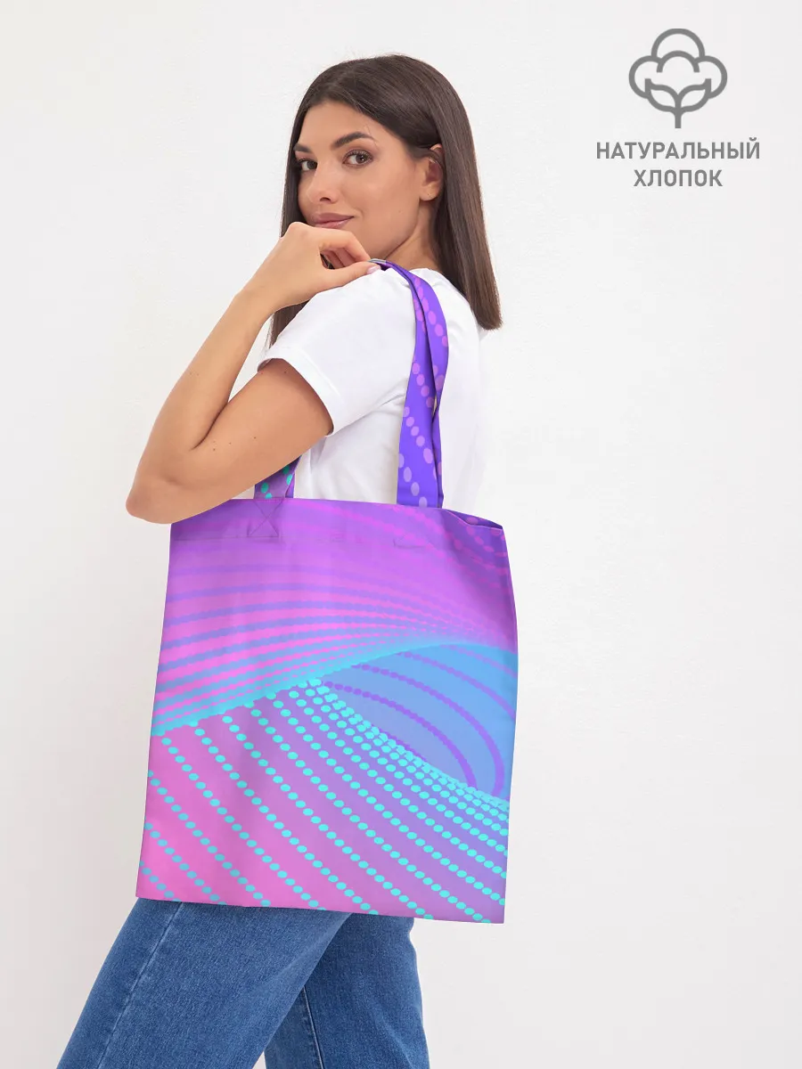 Шоппер база / Линии точки полосы неон яркий