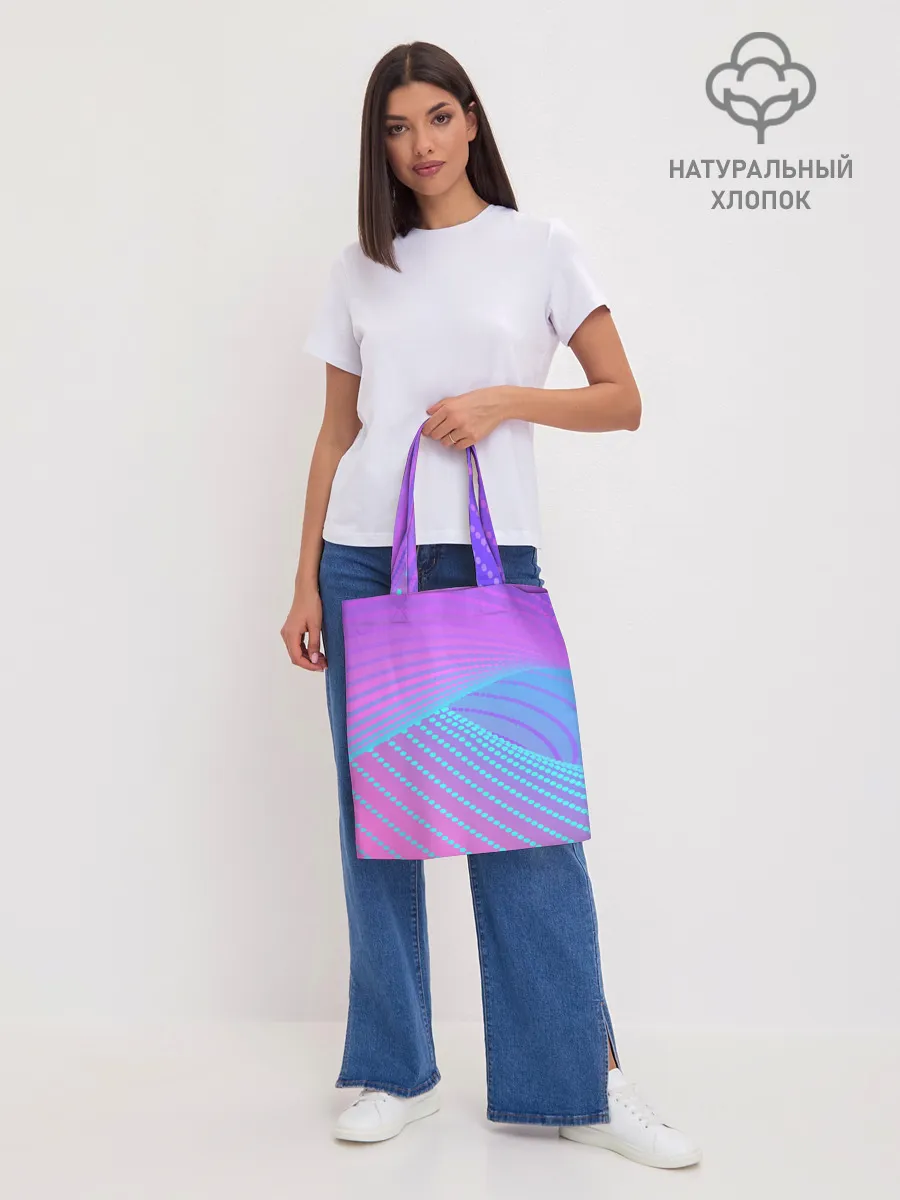 Шоппер база / Линии точки полосы неон яркий