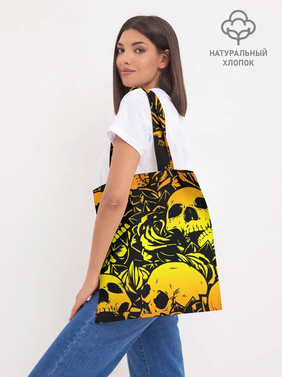 Шоппер база / KILLA оранжевые черепа