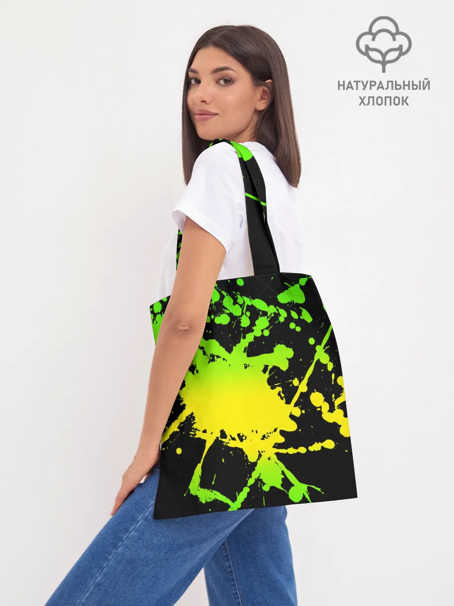 Шоппер база / KILLA зеленые брызги