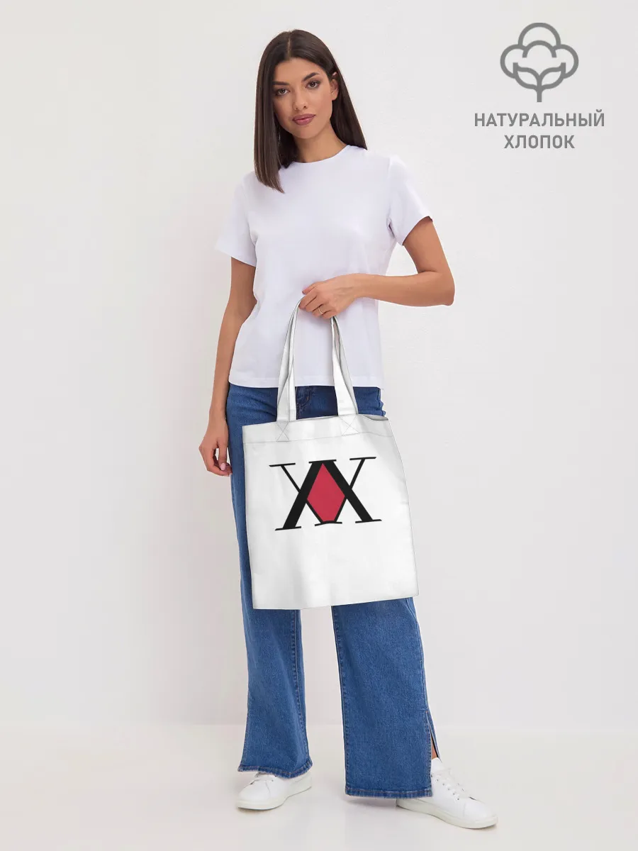 Шоппер база / XX посередине красное на белом