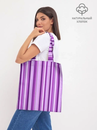 Шоппер база / Фиолетово-чёрные полосы