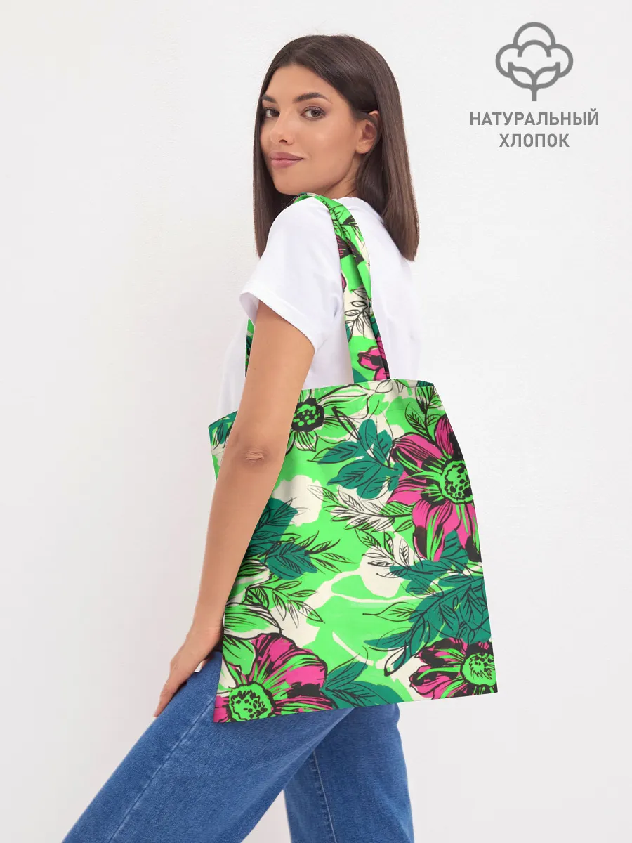 Шоппер база / Цветы в неоне