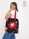 Шоппер база / Хвост Феи красно-черная геометрия
