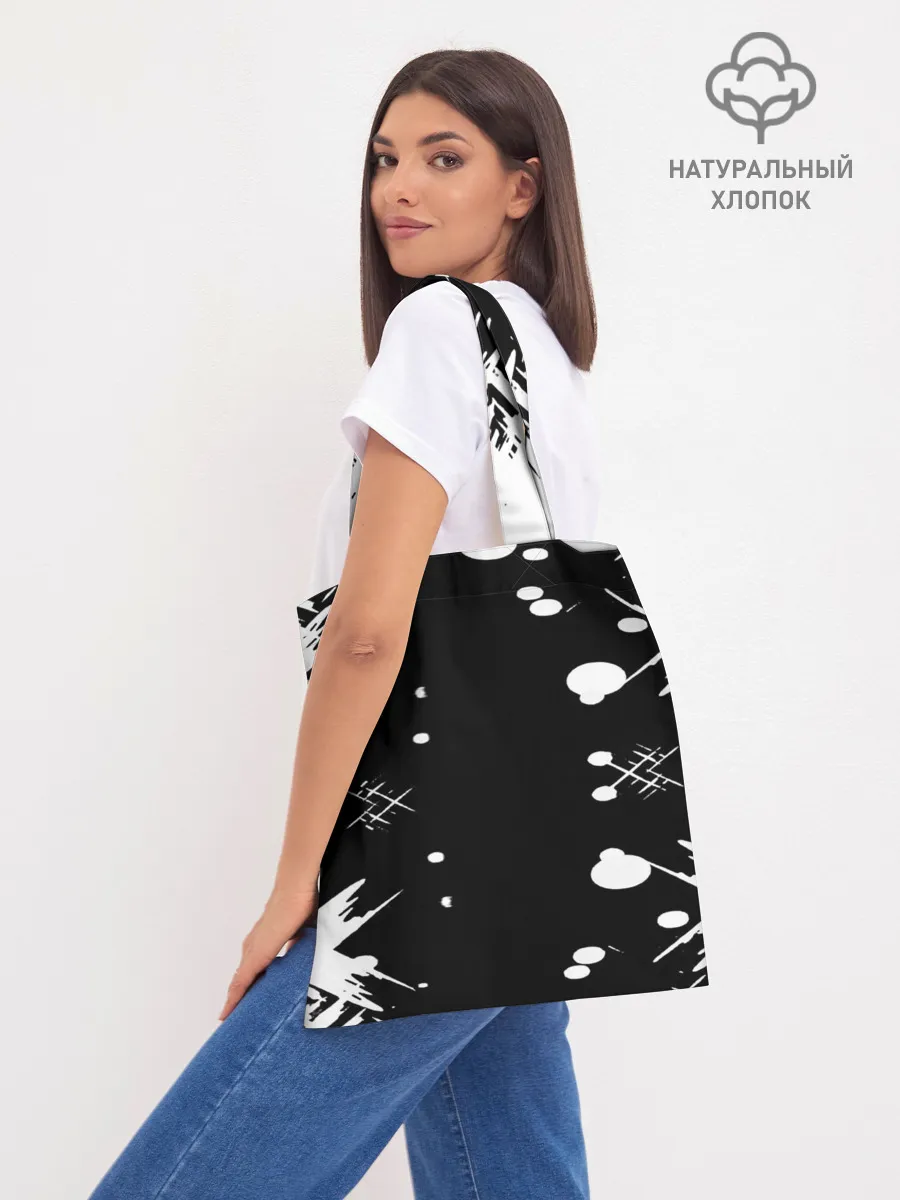 Шоппер база / Хвост Феи геометрия в чб