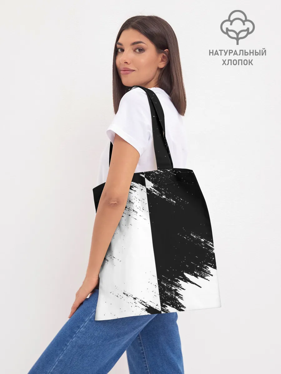 Шоппер база / Черный Клевер инверсированный фон