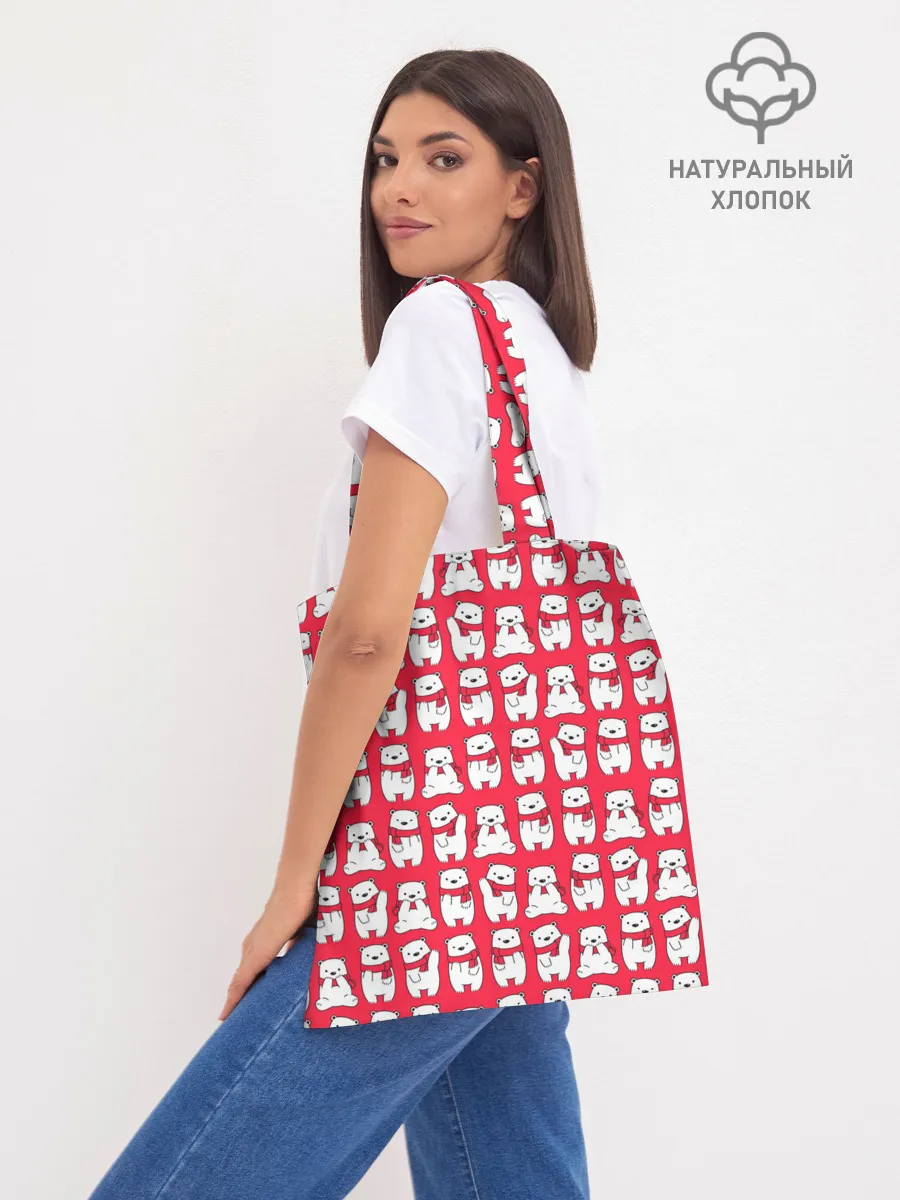 Шоппер база / Мишки в шарфиках