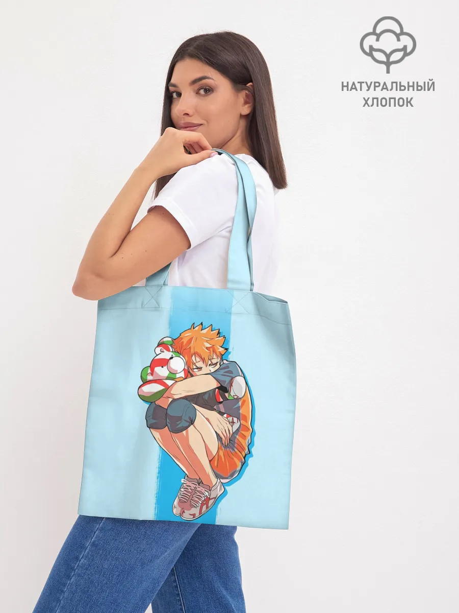 Шоппер база / Хината на синем фоне