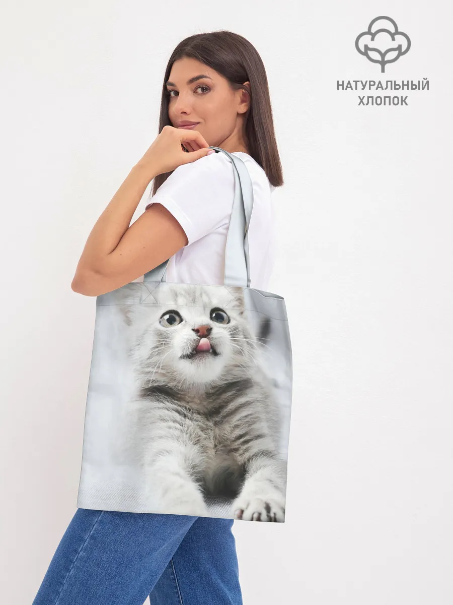 Шоппер база / серый котенок