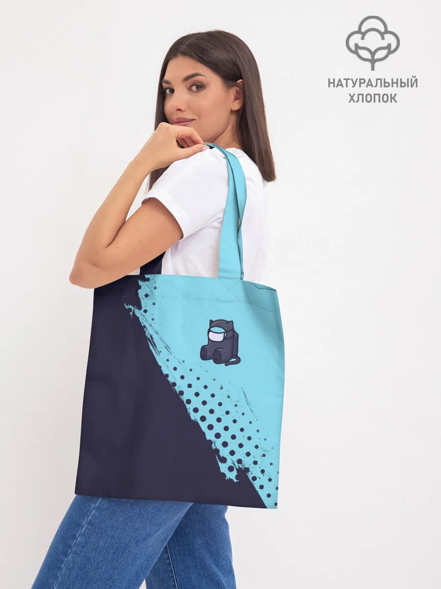 Шоппер база / AMONG US - Черный Котик