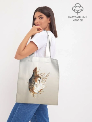 Шоппер база / летящая сова рисунок