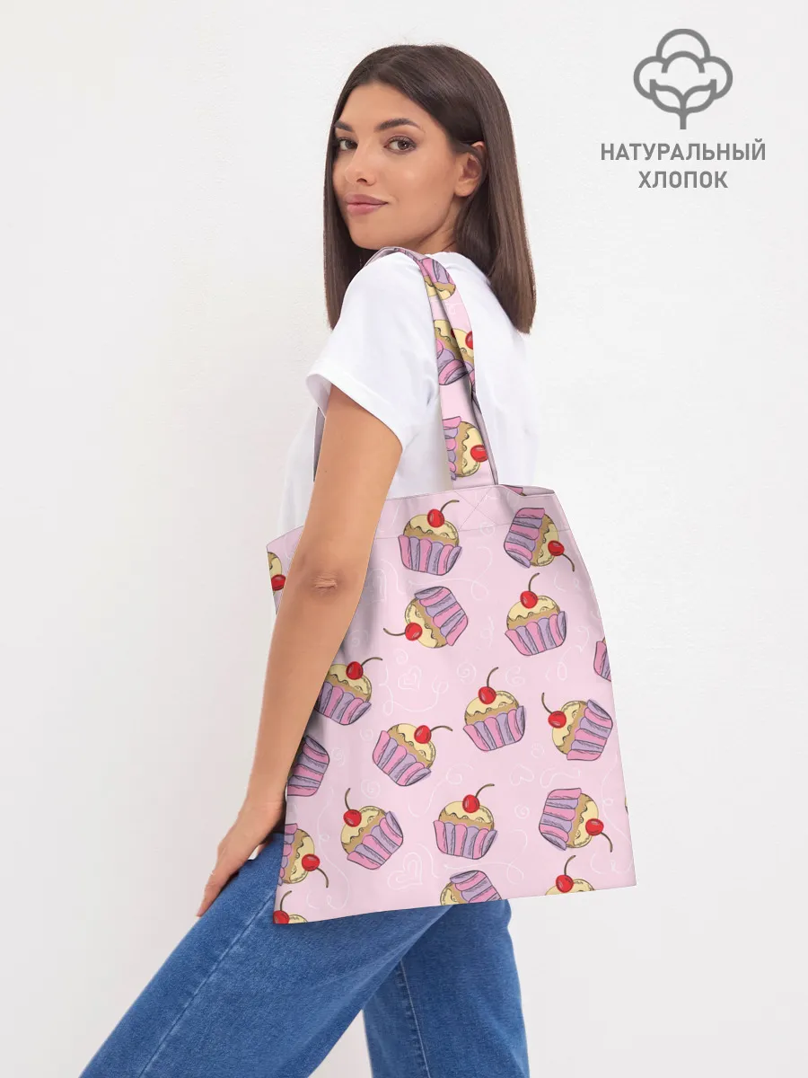 Шоппер база / Капкейки на розовом