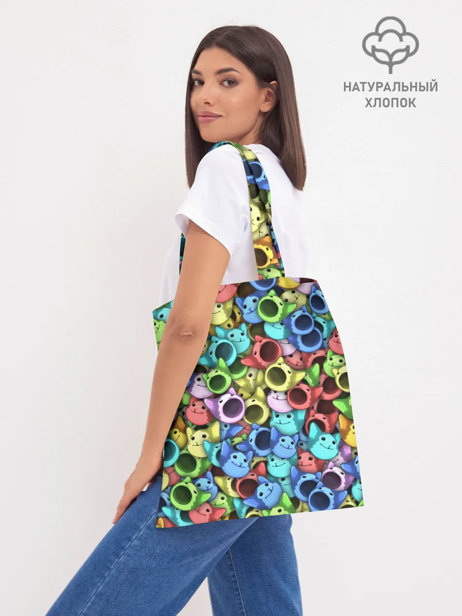 Шоппер база / Цветные Поп Котики