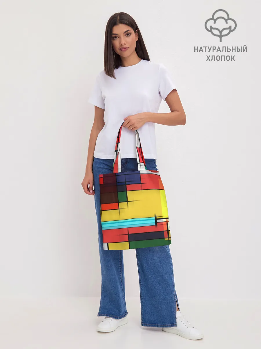 Шоппер база / абстрактные фигуры цвета