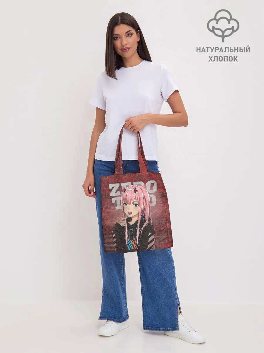 Шоппер база / Zero Two в толстовке