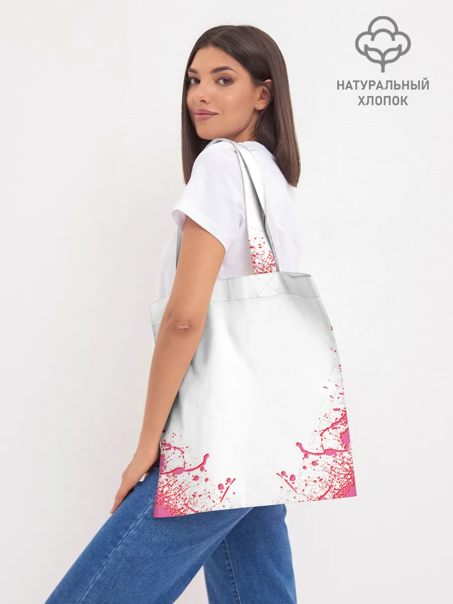 Шоппер база / Лого джоджо розовые брызги