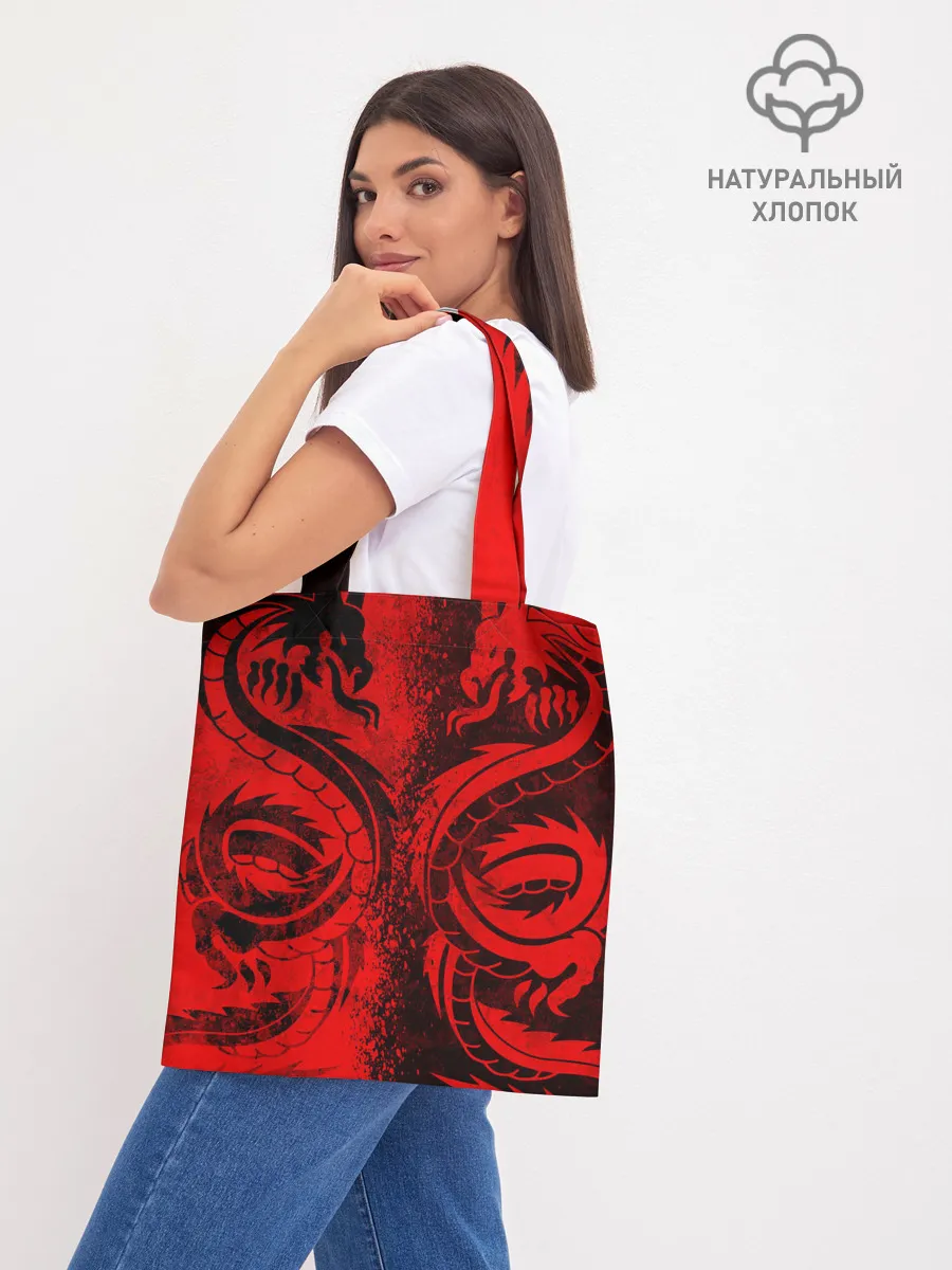 Шоппер база / BLACK RED DRAGONS TATOO
