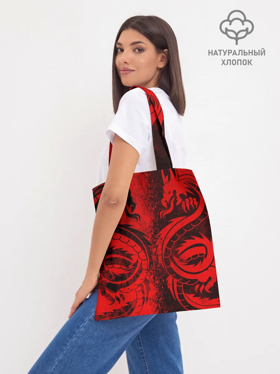 Шоппер база / BLACK RED DRAGONS TATOO