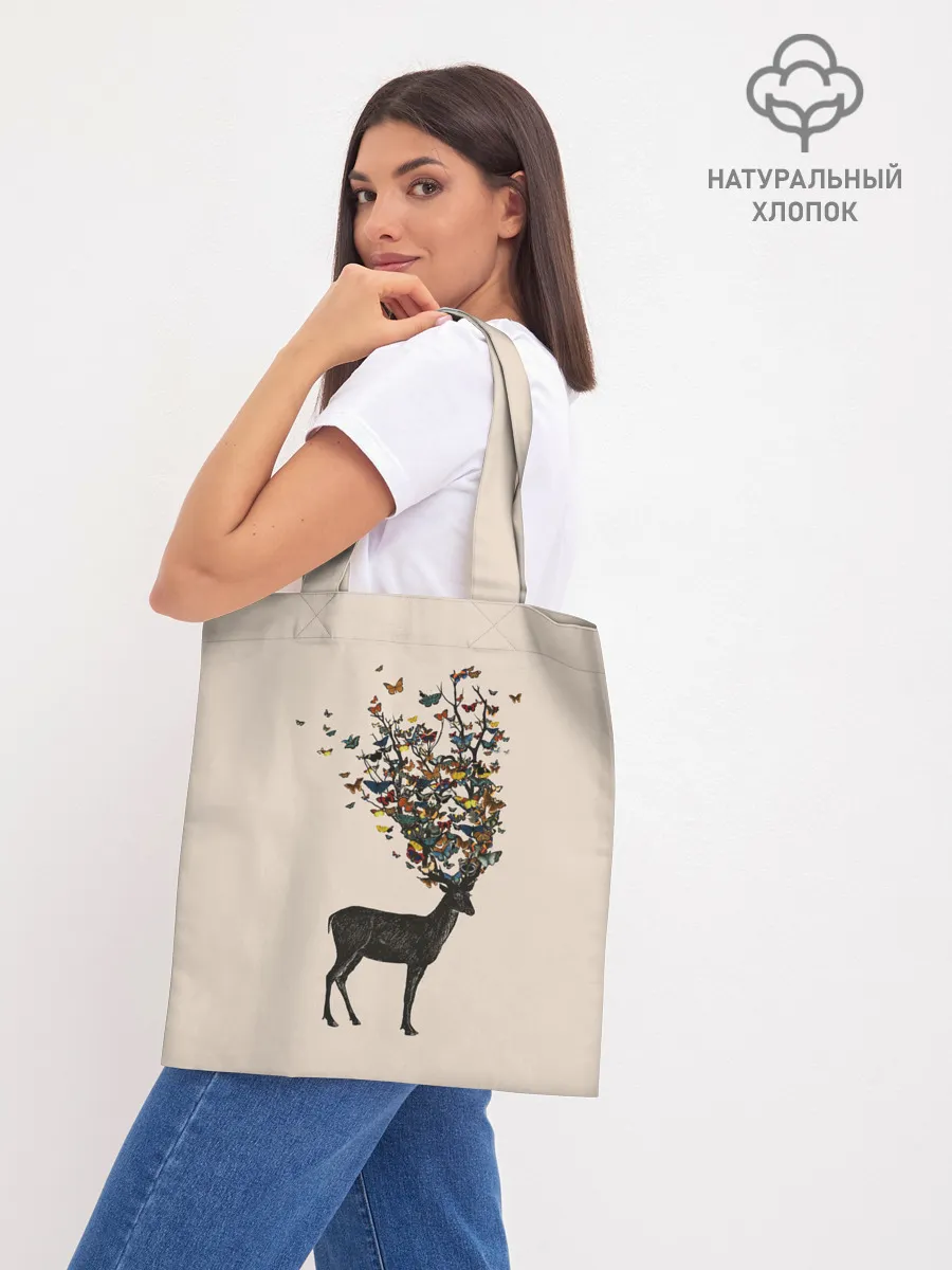 Шоппер база / Олени с рогами из бабочек