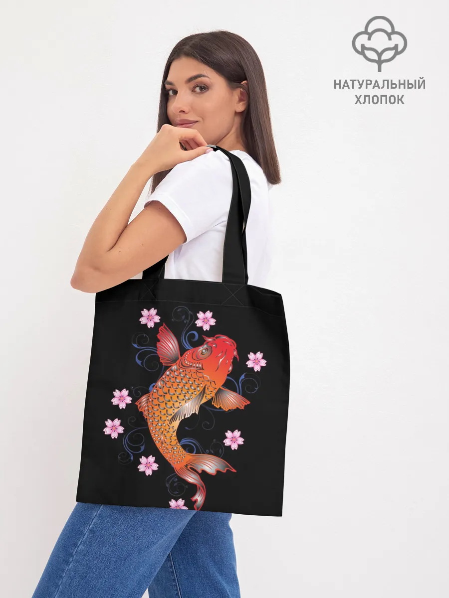 Шоппер база / Карп Кои с Цветами