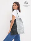 Шоппер база / Мятая Черно-Белая Бумага