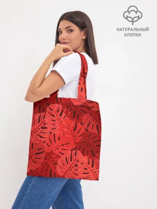 Шоппер база / Тропические листья Монстера