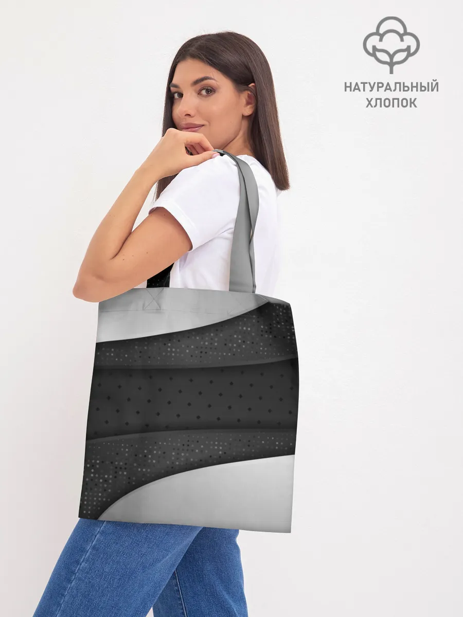 Шоппер база / 3D luxury style silver black
