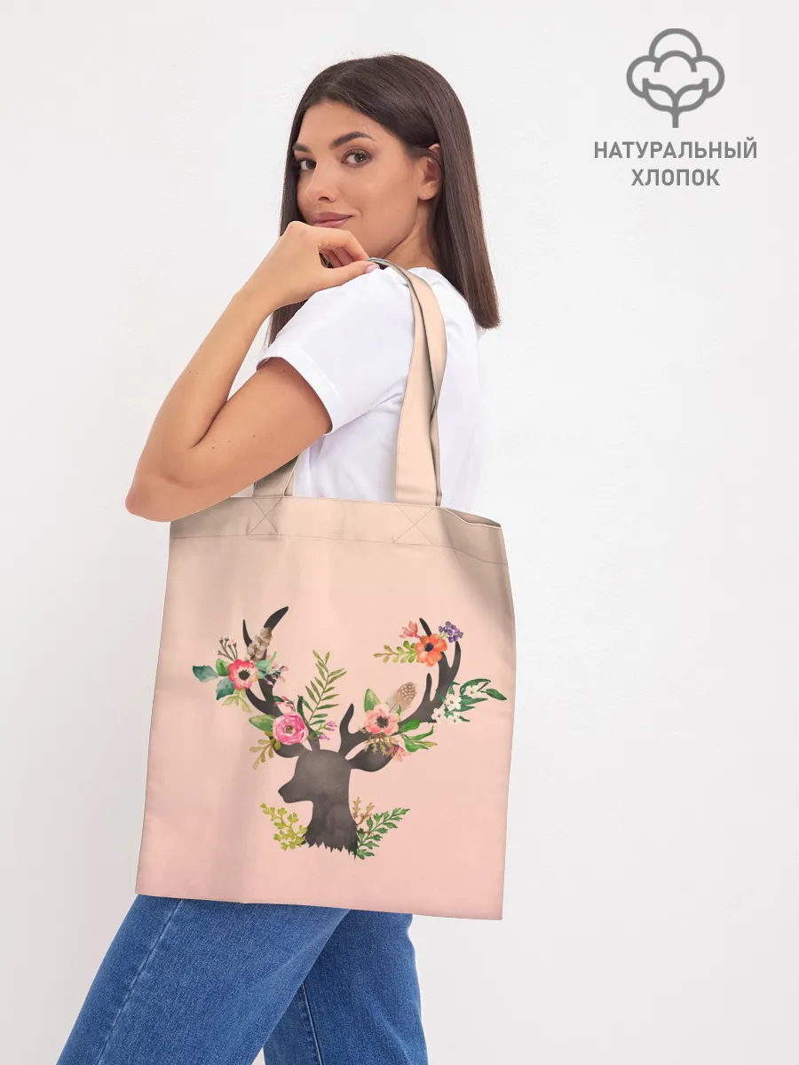 Шоппер база / олень рога цветы